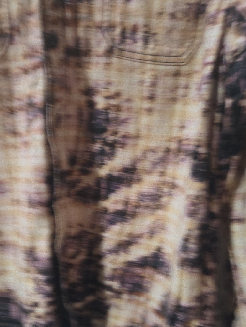 George Hand Bleach/Altered Button-Down Flannel Shirt - Brown Black Cream - Picture 7 of 10